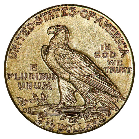 1914-D $2.5 Indian Quarter Eagle Gold Coin - About Uncirculated