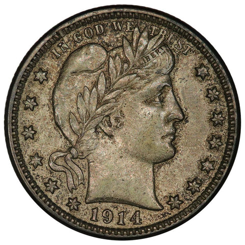 1914-D Barber Quarter - About Uncirculated