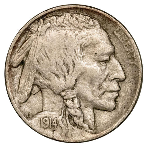 1914-D Buffalo Nickel - Very Fine - Tougher Date
