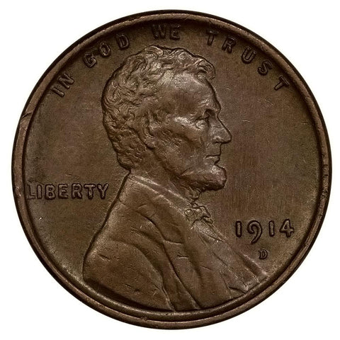 Key-Date 1914-D Lincoln Wheat Cent - About Uncirculated