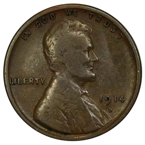 1914-D Lincoln Wheat Cent - Semi-Key Date - Fine