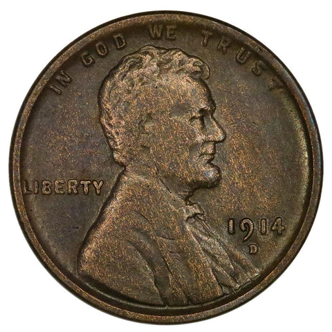 1914-D Lincoln Wheat Cent - Semi-Key Date - Very Fine