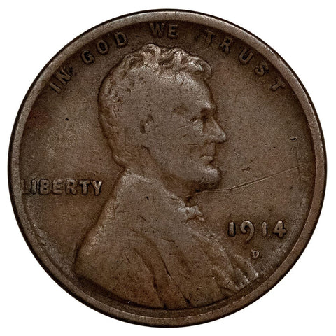 1914-D Lincoln Wheat Cent - Fine Details
