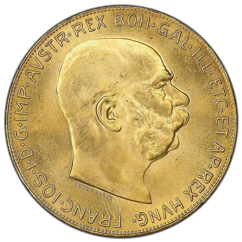 1915 Restrike Austria 100 Corona Gold Coins KM. 2819 - Gem Uncirculated