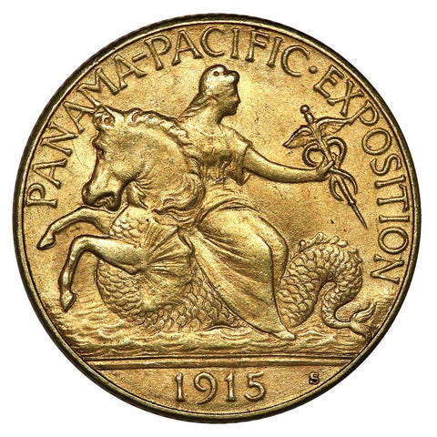 1915-S Panama-Pacific $2.5 Gold Commemorative - About Uncirculated
