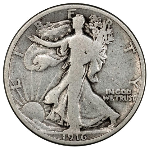 1916 Walking Liberty Half Dollar - Very Good