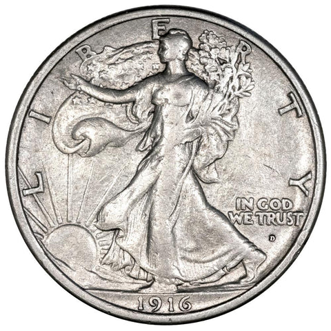 1916-D Walking Liberty Half Dollar - Very Fine
