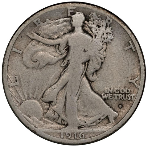 1916-S Walking Liberty Half Dollar - Good+