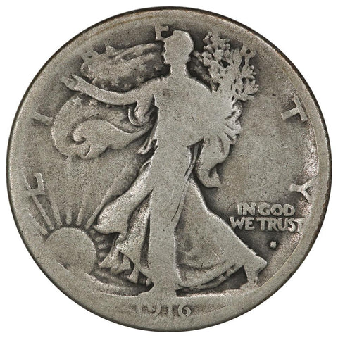 1916-S Walking Liberty Half Dollar - About Good