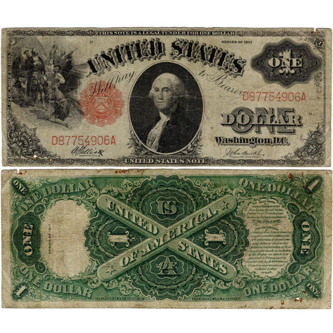 1917 "Sawhorse" $1 Legal Tender Note - Fr. 37 - Net Very Good