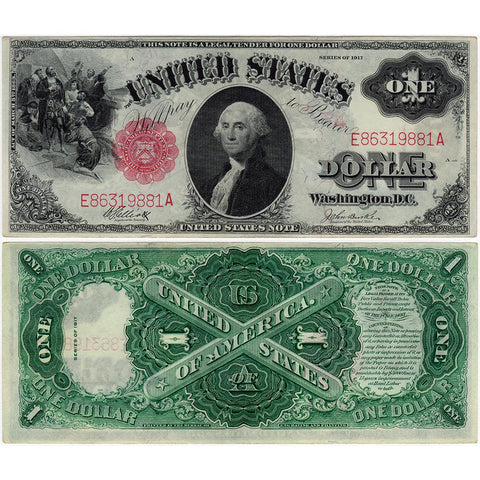 1917 $1 Legal Tender "Sawhorse" Note - Fr. 37 - Very Choice About Uncirculated
