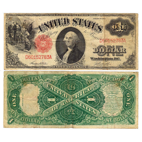 1917 "Sawhorse" $1 Legal Tender Note - Fr. 36 - Very Fine