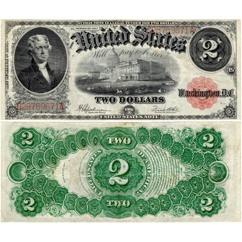 1917 $2 Legal Tender Note Fr. 60 - Very Fine