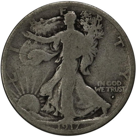 1917-D Walking Liberty Half Dollar - Good