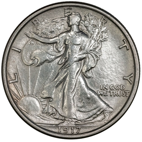 1917 Walking Liberty Half Dollar - About Uncirculated