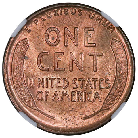 1917-D Lincoln Wheat Cent - NGC MS 64+ RB - Strictly Original Mostly Red
