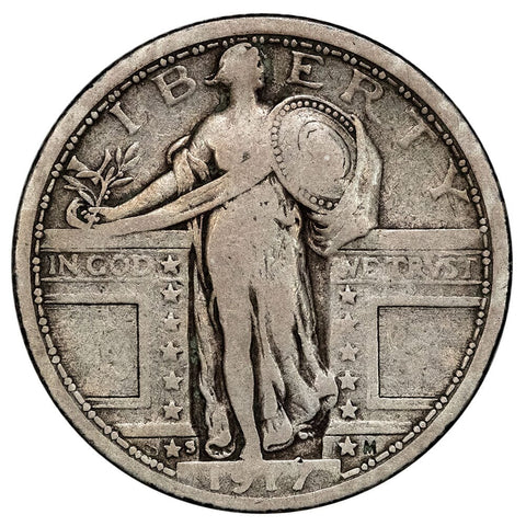 1917-S Ty. 1 Standing Liberty Quarter - Fine