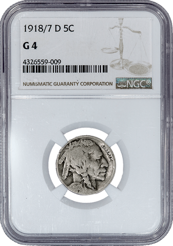 1918/7-D Buffalo Nickel - NGC Good 4