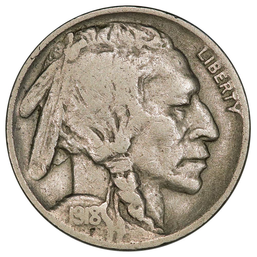 1918-D Buffalo Nickel - Fine