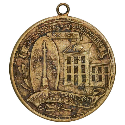 1919 100th Anniversary International Order of Odd Fellows Medal