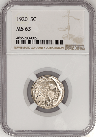 1920 Buffalo Nickel - NGC MS 63