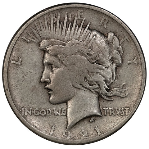1921 High Relief Peace Dollar - Fine