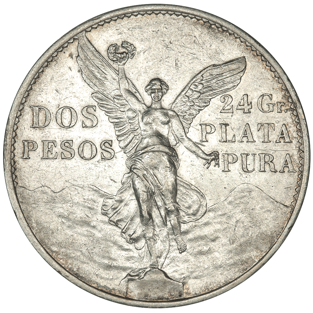 1921 Mexico Silver 2 Pesos KM.462 - About Uncirculated 1921 Mexico Silver 2 Pesos KM.462 - About Uncirculated