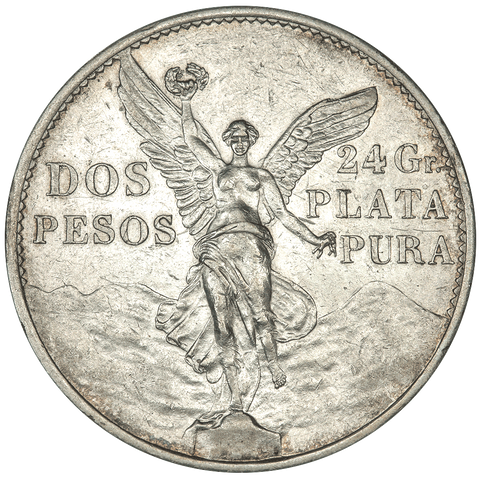 1921 Mexico Silver 2 Pesos KM.462 - About Uncirculated