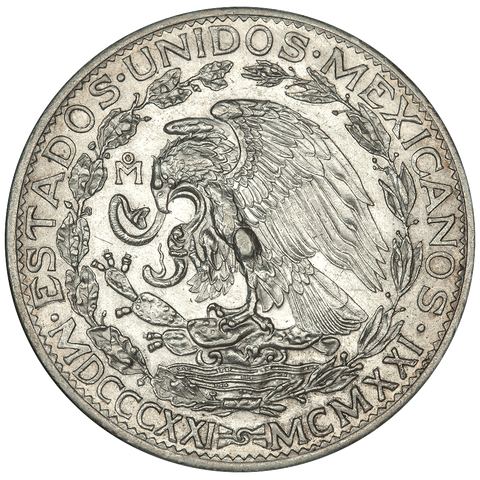 1921 Mexico Silver 2 Pesos KM.462 - About Uncirculated