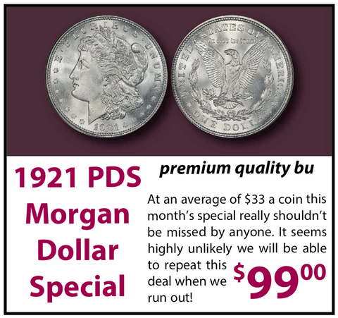 1921 P-D-S Morgan Dollar Trio Super Special - Premium Quality BU