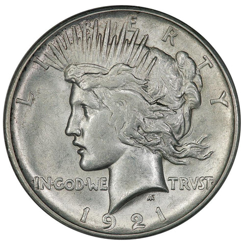 1921 High Relief Peace Dollar - Choice About Uncirculated