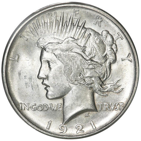 1921 High Relief Peace Dollar - PCGS MS 62 - Brilliant Uncirculated