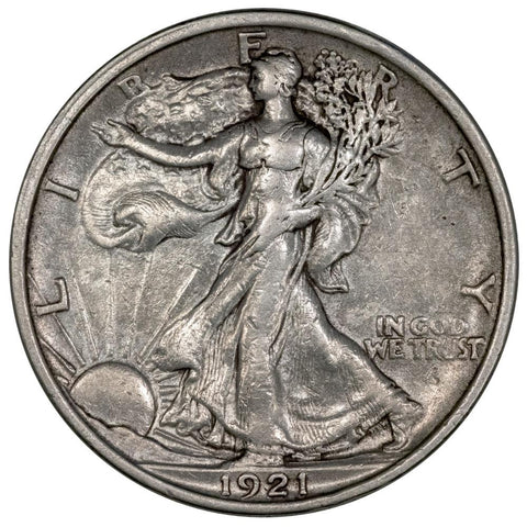 Key-Date 1921 Walking Liberty Half Dollar - Very Fine+