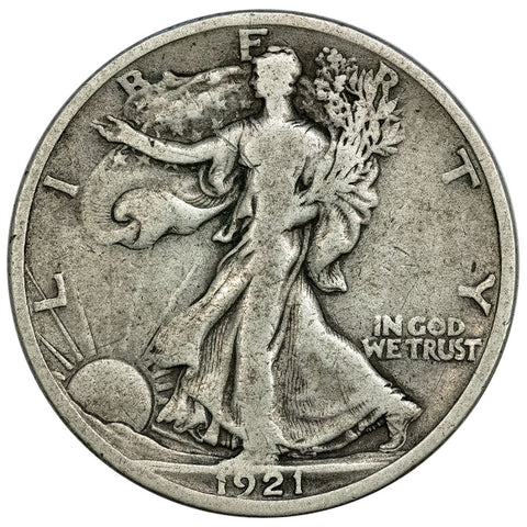 Key-Date 1921-D Walking Liberty Half Dollar - Fine