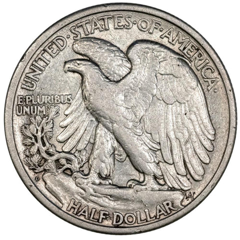 Key-Date 1921-D Walking Liberty Half Dollar - Extremely Fine