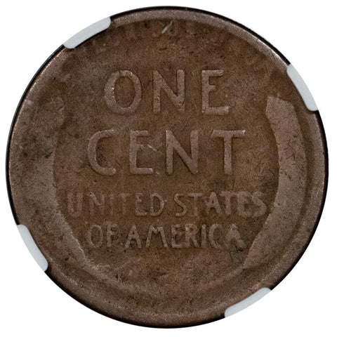 1922 No D Weak Reverse Lincoln Wheat Cent - NGC VG Details