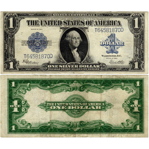 1923 $1 U.S. Large Size Silver Certificates Fr. 237 - Crisp Very Fine