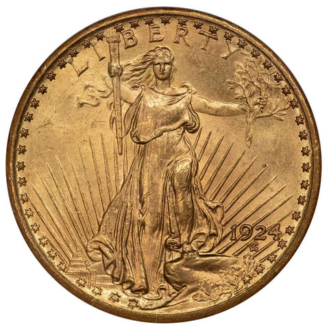 1924 $20 Saint Gauden's Double Eagle - NGC MS 65 - Gem