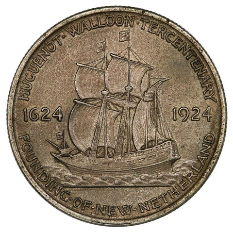 1924 Huguenot-Walloon Silver Commemorative Half Dollar - Extremely Fine