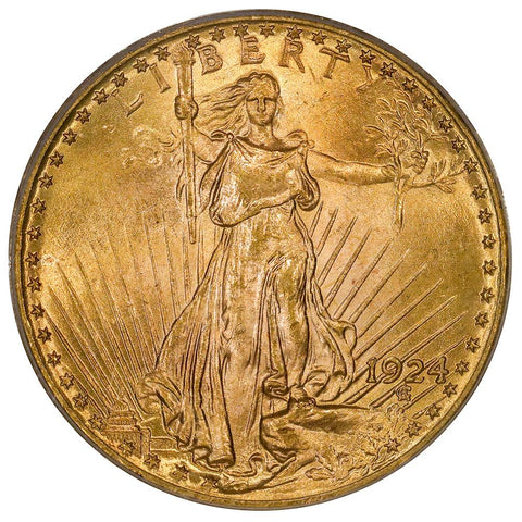 1924 $20 Saint Gold Double Eagle - PCGS MS 64 - Choice Uncirculated