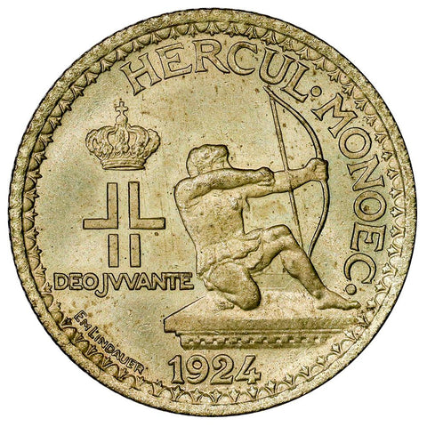 1924 Monaco Franc KM. 111 - Brilliant Uncirculated