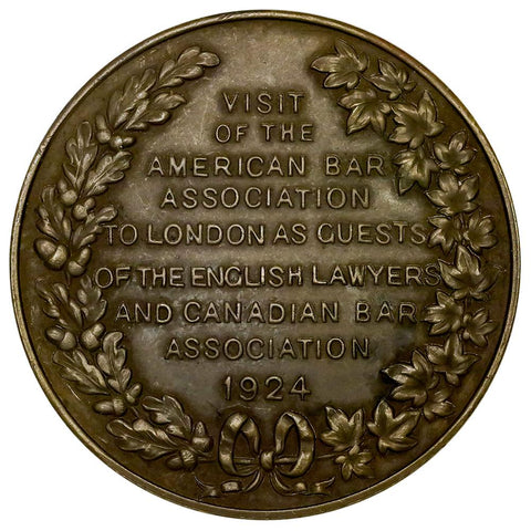 1924 Great Britain American Bar Association London Meeting Medal 38mm - AU