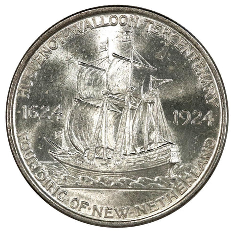 1924 Huguenot Commemorative Half-Dollar - PQ Brilliant Uncircualted