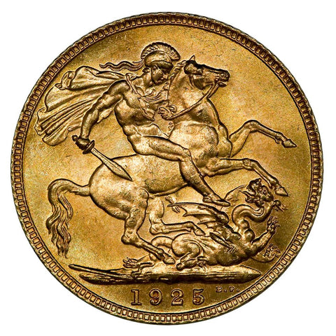 1925 Great Britain George V Gold Sovereign KM.820 - Brilliant Uncirculated