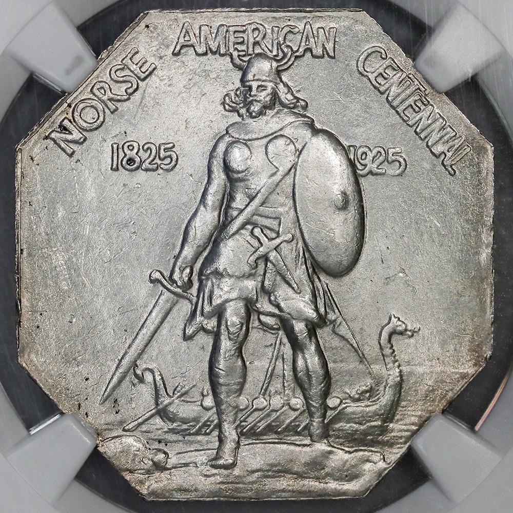 1925 Norse American Centennial Medal - Thin - NGC MS 62