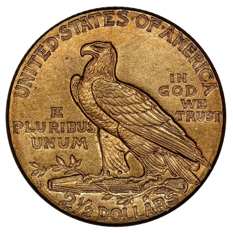 1925-D $2.5 Indian Gold Coin - About Uncirculated Detail