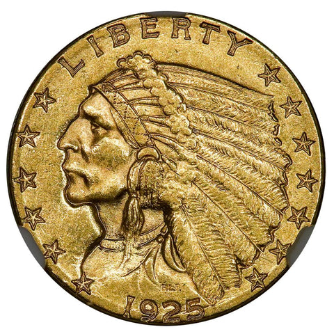 1925-D $2.5 Indian Gold Coin - NGC MS 61