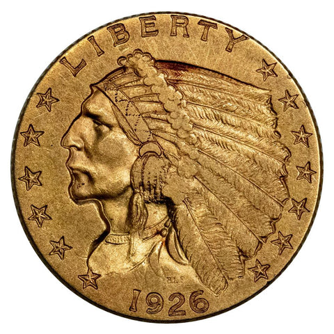 1926 $2.5 Indian Gold Coin - About Uncirculated