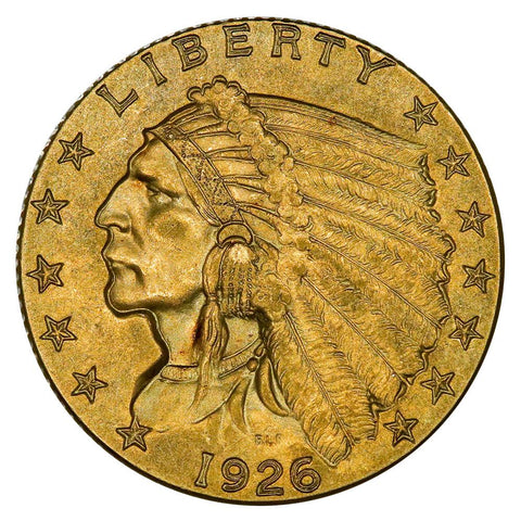 1926 $2.5 Indian Quarter Eagle Gold Coin - PQ Brilliant Uncirculated