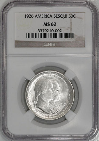 1926 Sesquicentennial Silver Commemorative Half Dollar - NGC MS 62